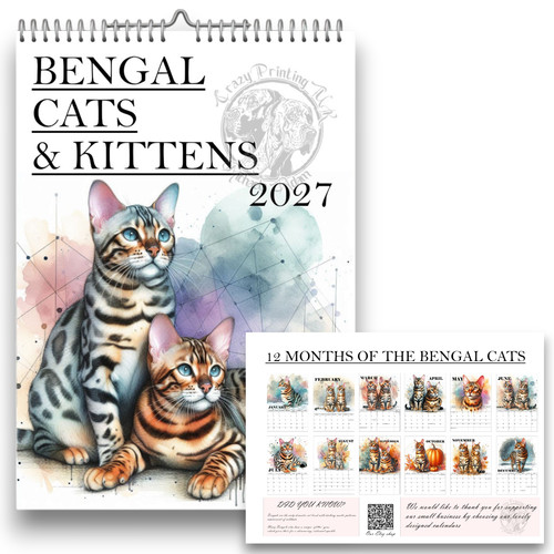 Bengal cat calendar - bengal,