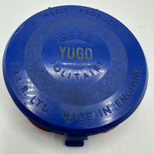 Vintage Complete 1960’s Yugo Pocket Solitaire In Blue & Red