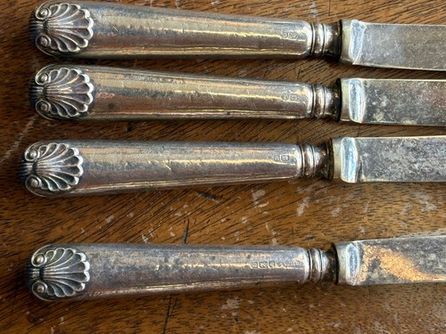Set silver handle knives - set,