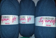Sirdar Super soft Aran Yarn 3 X 100g(Blue)