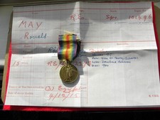 WW1. 1914/18  VICTORY MEDAL; SPR.MAY. RYL. ENGINEERS.(Delabole, Cornwall)