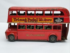 Triang Minic Push & Go Tinplate London Bus - double decker - 7A Destination
