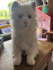 Fur real Friends Hasbro white cat Lulu 2006 Interactive Robot Cat Toy