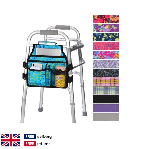 Blue rollator walker bag - walker,