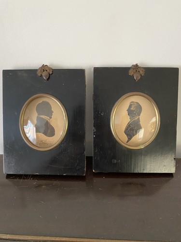 Two antique silhouette - antique,