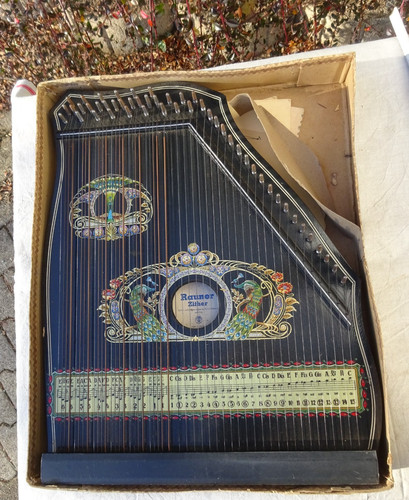 Old rauner zither art nouveau - zither,