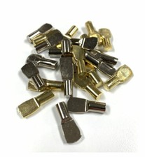 Hafele Brass and Silver 5-7MM Spoon Plug Shelf Support Pegs for Wooden Shelfs