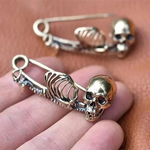 Gothic brooch retro skull - -,