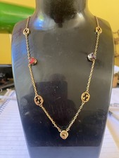 Authentic Gucci 18ct gold plated Necklace. 48cm Long .excellent, 