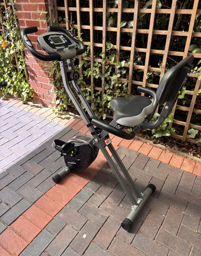 Folding upright exercise - folding, bike