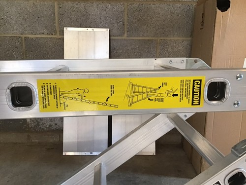 Aluminium folding ladder - aluminium,