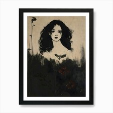 'Darkness' 5 Art Print Framed