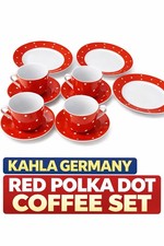 Kahla Germany Red White Polka