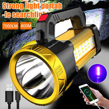 Super Bright LED Spot Light Searchlight  Rechargeable Hand Torch Work Light Lamp
