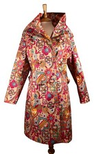 Vintage Fab Psychedelic Short Length Rain Mac With Hood 1970’s/80’s