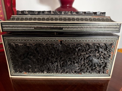 Anglo indian carved ebony - anglo-indian,