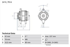 BOSCH 0986040850 Alternator