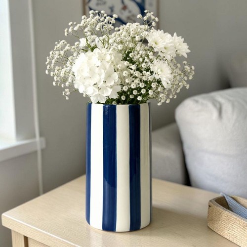 Tall blue and white striped - tall,