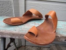 CYDWOQ Thong Toe-Loop Sandal Women's US 8 EU 38 Flat Slide Handmade USA EUC