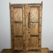 Pair Of Vintage Wooden Window Shutters - Medieval Style - Rustic Wooden Feature