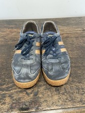 Vintage GOLA Harrier Suede Men’s Trainers Blue & Brown Size Uk 9 (EU 43)