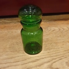 Vintage Green Glass Square Belgian Storage Jar / Bottle – Kitchenalia! –