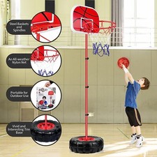 Kids Basketball Hoop and Stand Height Adjustable,Net and Ball Outdoor Indoor TOY