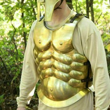 Medieval Roman Spartan Costume Muscle Jacket handmade brass plating Chest armor