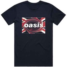 Oasis T Shirt Union Jack Navy