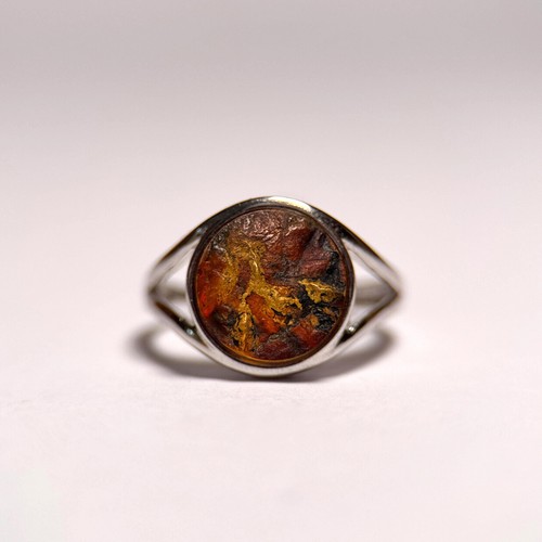 Raw amber ring fossil - raw, /