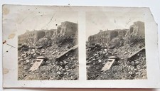 Antique WWI Stereoscopic Photo  The Battlefield Series No. 21 Street in Ypres