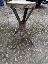 Original Vintage Industrial Evertaut Factory Machinist Engineers Stool Grey