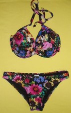 Next Floral Bikini Set black