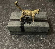 Lucky Miniature Brass Cat