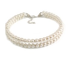 Elegant two row white - two-row,