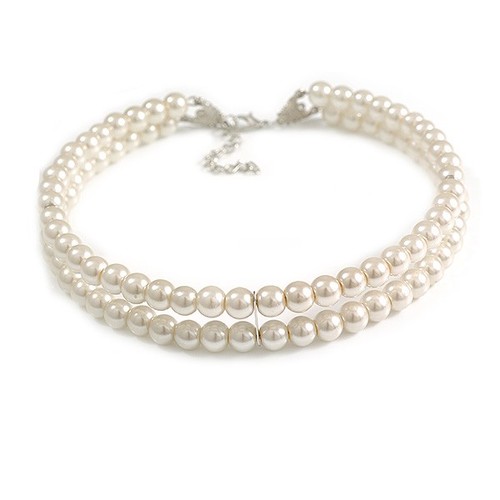 Elegant two row white - two-row,