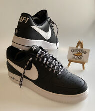 Mens Nike Air Force 1 '07 LV8 Black NBA STATEMENT GAME Trainers UK 9.5 2017 RARE