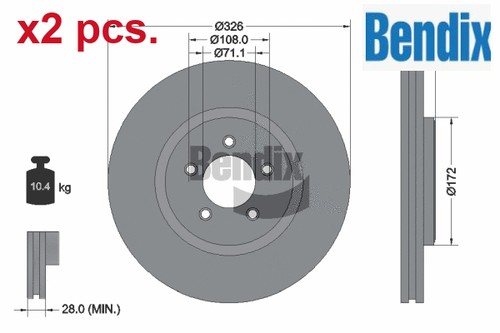 Pcs front brake - front, set