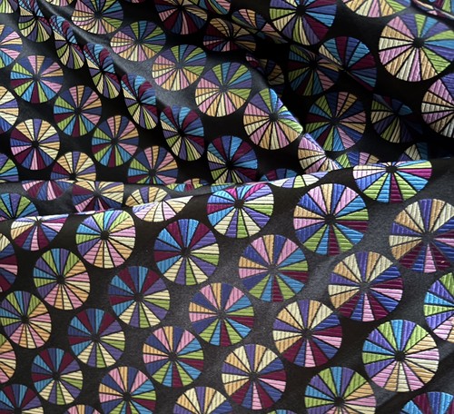 Vintage silk fabric yards - silk,
