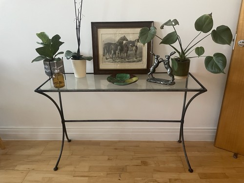 Glass top console - glass,