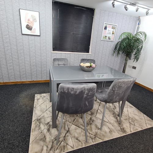 Grey dining table and - dining,
