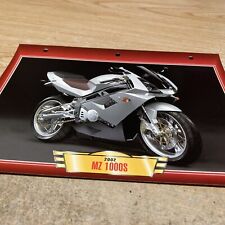 MZ 1000S 2002 1000 S Card Motorcycle Passion Collection Atlas