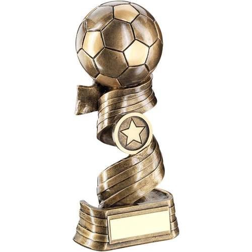 Swirled ribbon football trophy - ribbon,