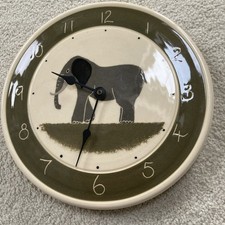 Sarah Billingham Elephant Design pottery Clock