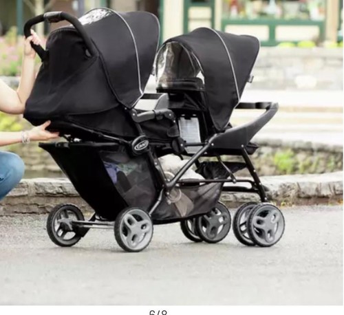 Graco black double tandem - black,