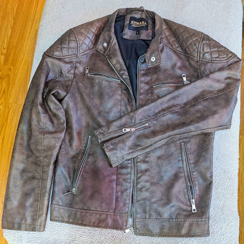 Kymaxx men brown biker - kymaxx,
