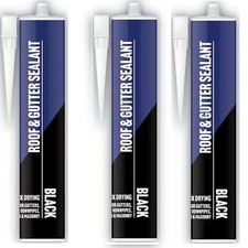 3x Black Roof & Gutter Sealant