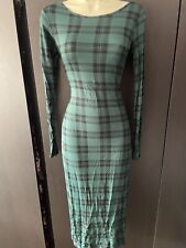 Size 10 Bodycon Dress Midi Casual Everyday Weekend Work Smart Evening Tartan