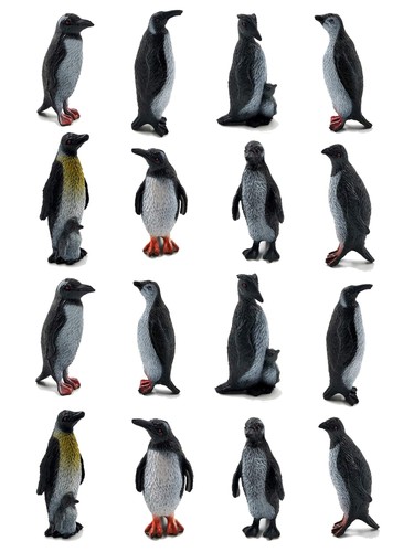 16pcs plastic penguin - plastic,