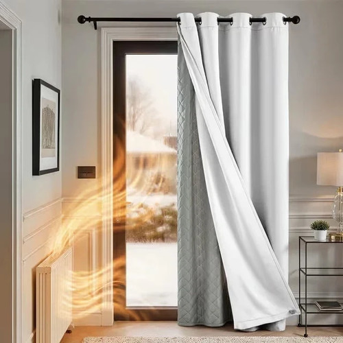 Blackout curtains greyish - curtains,